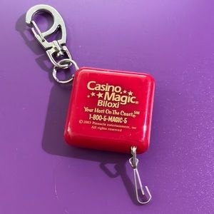 Vintage casino retractable keychain lanyard